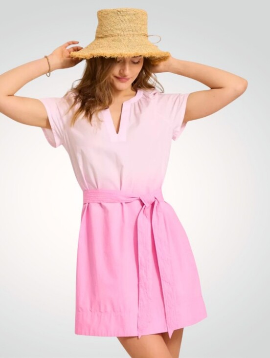 Tommy Bahama Dresses & Skirts - NWT Tommy Bahama Sunray Ombre Pink Short Sleeve Dress Size XL Resortwear Travel